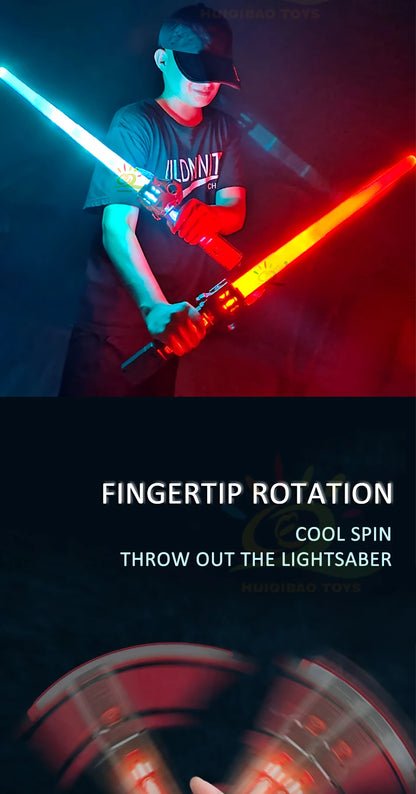 Retractable Lightsaber Finger Rotating Laser Sword Flash Luminous