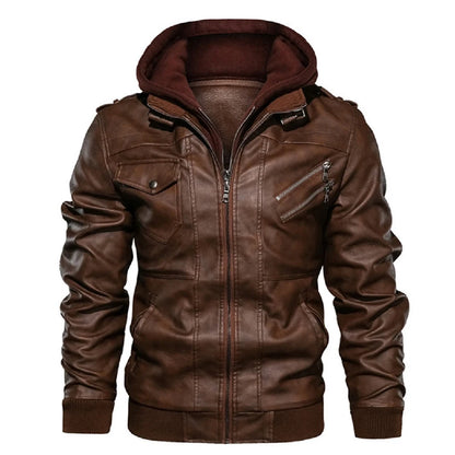 New Men's Leather Jackets Autumn Casual