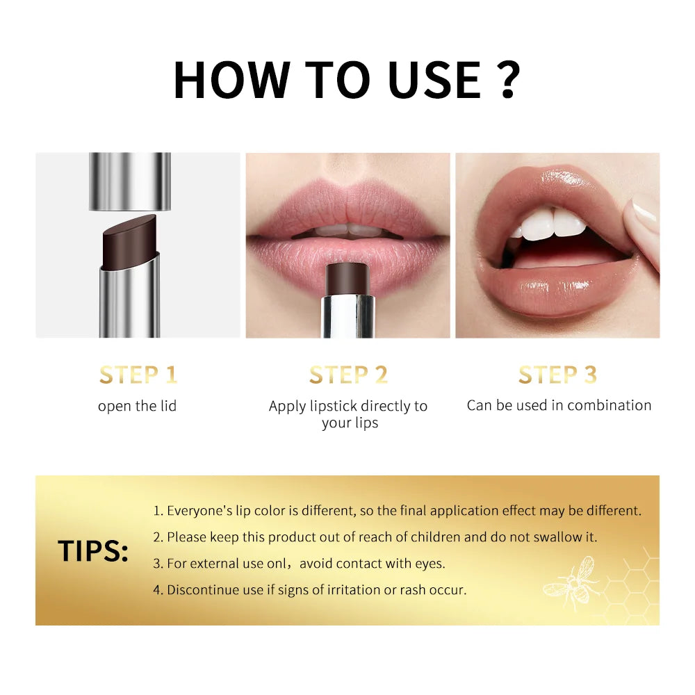 Black Honey Healthy Natural Colorless Lip Balm Lipstick Long Lasting Moisturizing Lips b