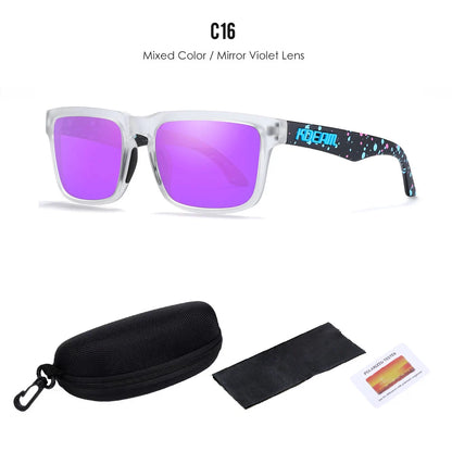 2025 Kdeam Polarized Sunglasses for Men Women Fashion Unisex Brand Trendy Outdoor Eyewear For Couple Mirror red lens