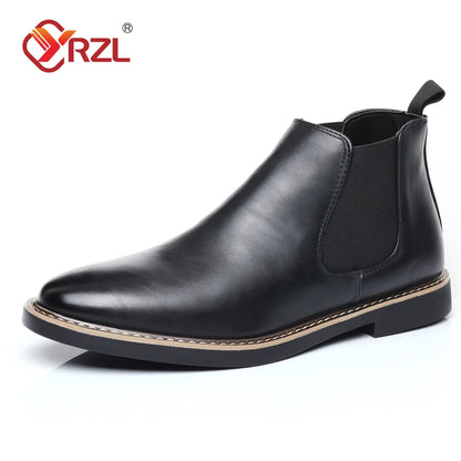 Men Chelsea Boots Brand Retro Comfortable PU Leather