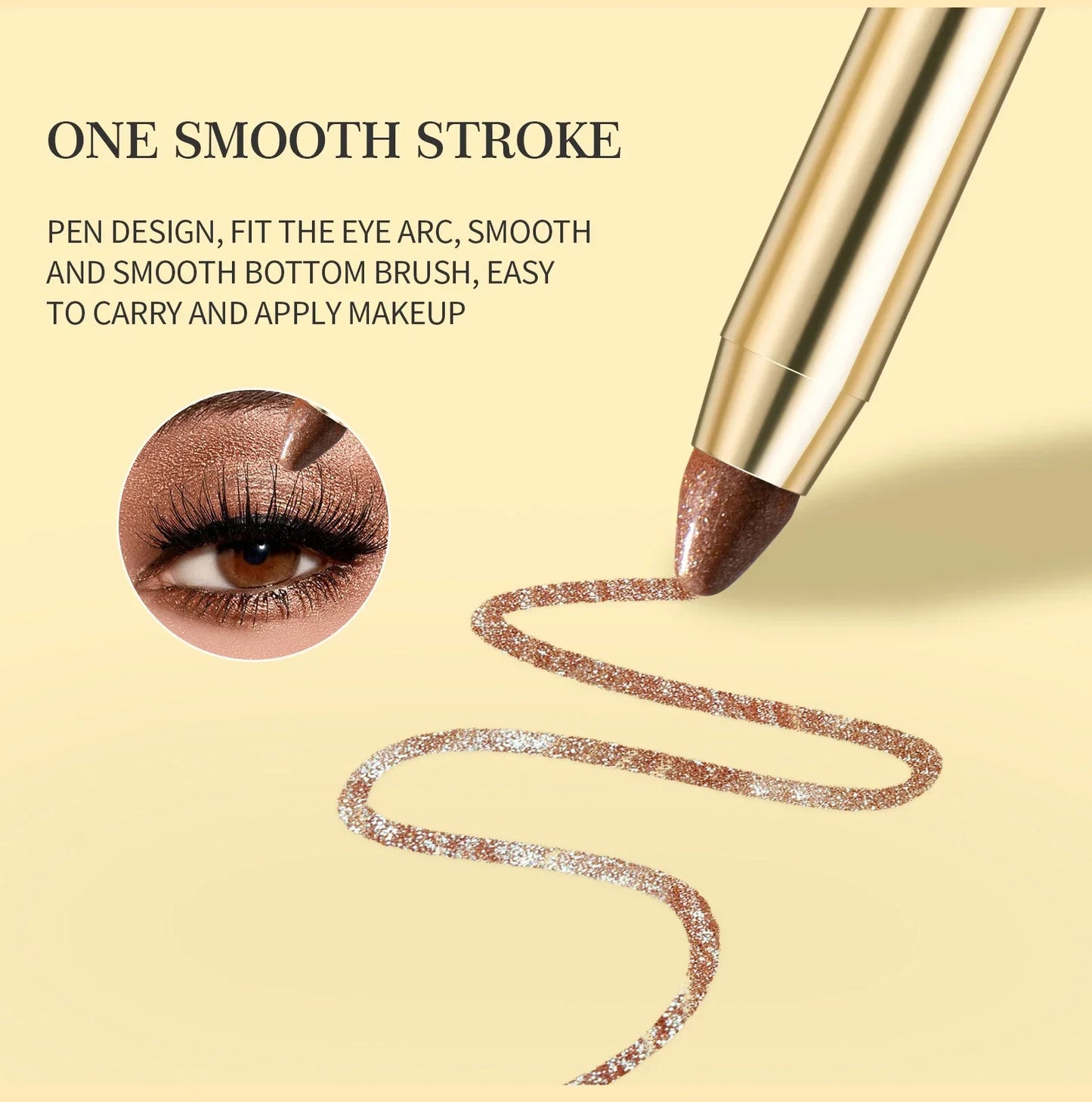 1PC Double-Ended Eyeshadow Stick – Waterproof, High Pigment, Matte & Glitter, DIY-Friendly, Fast & Easy, Certified, Unisex Use