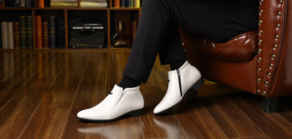 High Quality Retro Men Ankle Boots Luxury High-top Men Leather Shoes