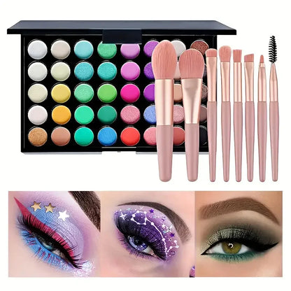 40 Colors Glitter Eyeshadow Palette Matte Waterproof Long Lasting