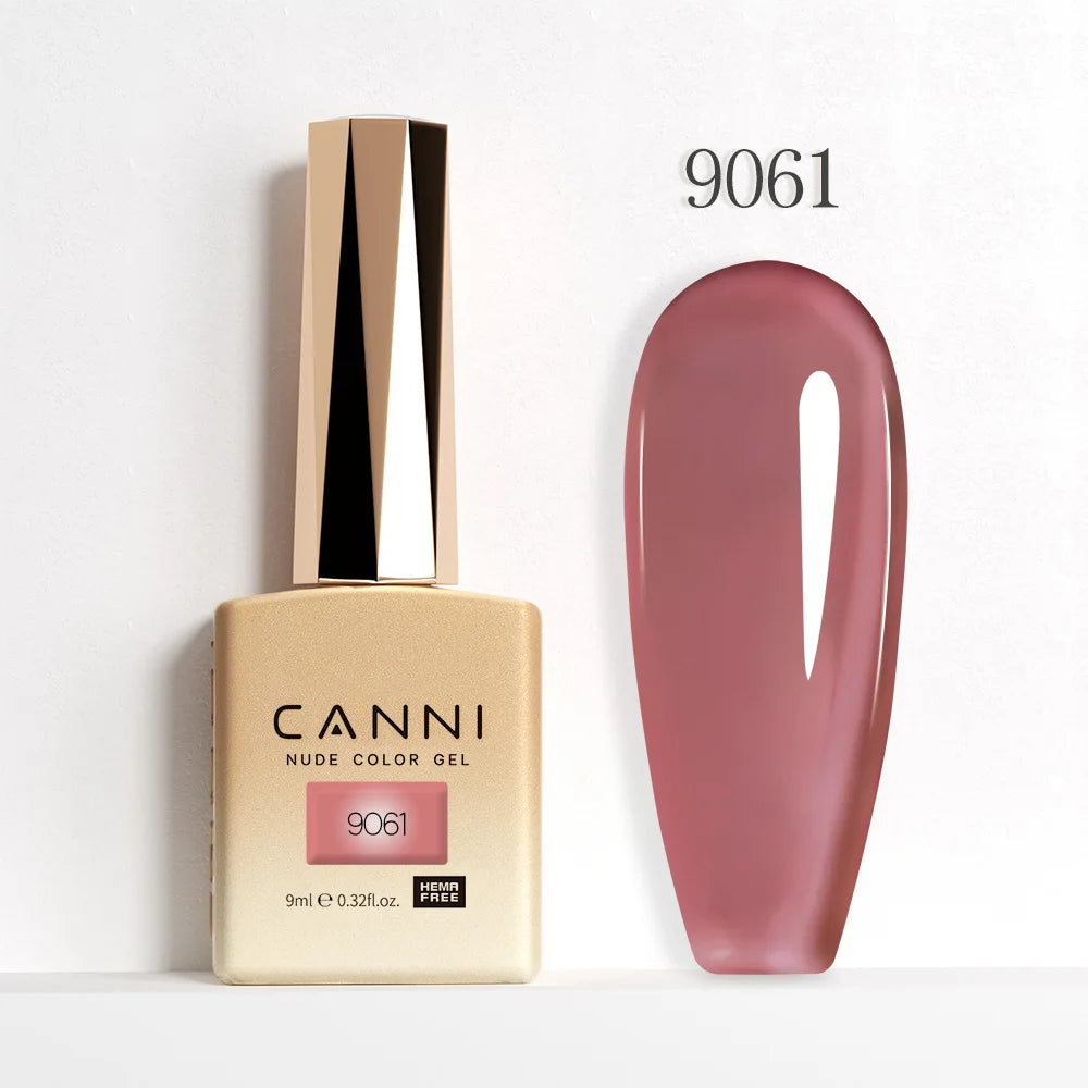 CANNI Hema Free Nail Gel Polish Christmas Red Color Collection Semi Permanent Nail Dehydrator Primer 9ml French Gorgeous Color