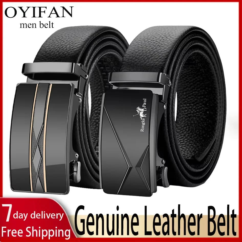 OYIFAN Men Belt Genuine Leather Belt for men