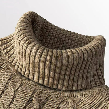 2025 New Turtleneck Sweater Casual Men's Rollneck Knitted Sweater