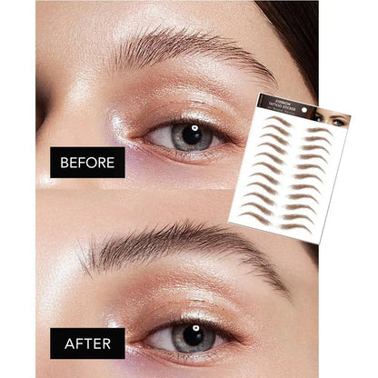 6D Hair Like Eyebrows Stickers Makeup Waterproof Eyebrow Eyebrow Long Natural Hair-liked Authentic Eyebrow Tattoo Sticker