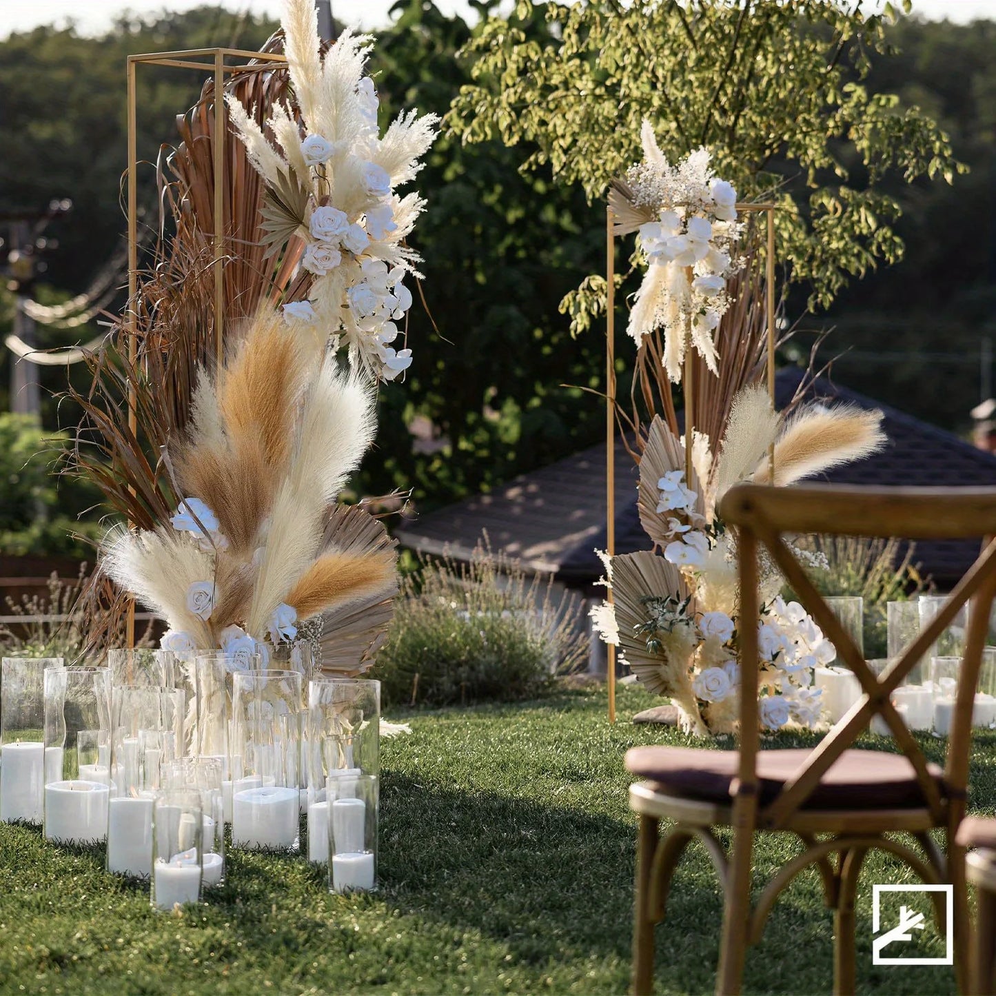 6PCS Artificial Pampas Grass Decor Flowers Fake Plant Reed for DIY Floral Table Arrange Flower Wedding Home Christmas Decoration