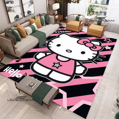 3D Cute Hello Cat K-Kittys printed carpet kitchen mats Non-slip carpet outdoor carpets area rug Home bedroom decor birthday gift