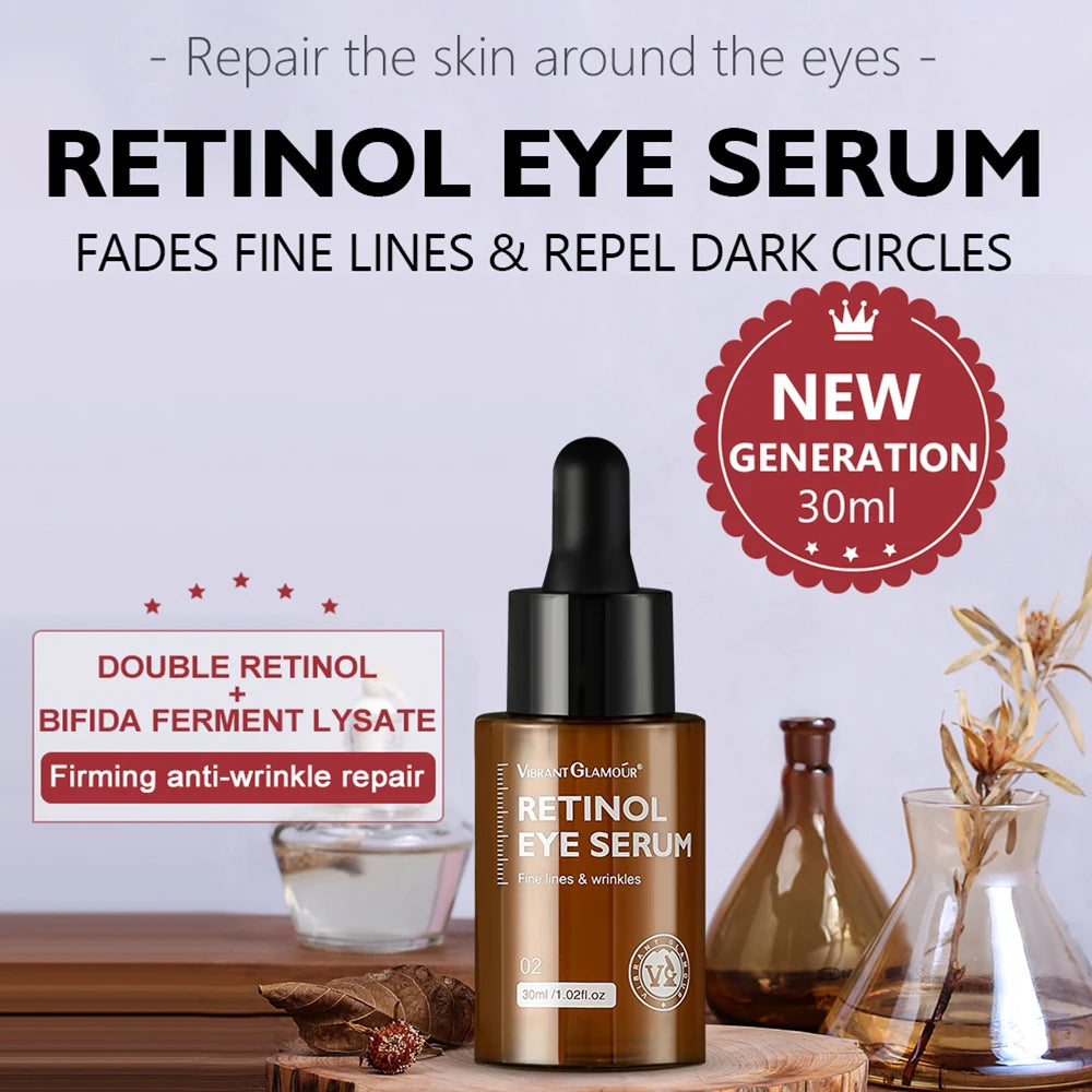 30ml Retinol Eye Serum Repairs and Firms Fine Lines Around the Eyes Anti-aging Anti-wrinkle Moisturizing Dark Circles Remover