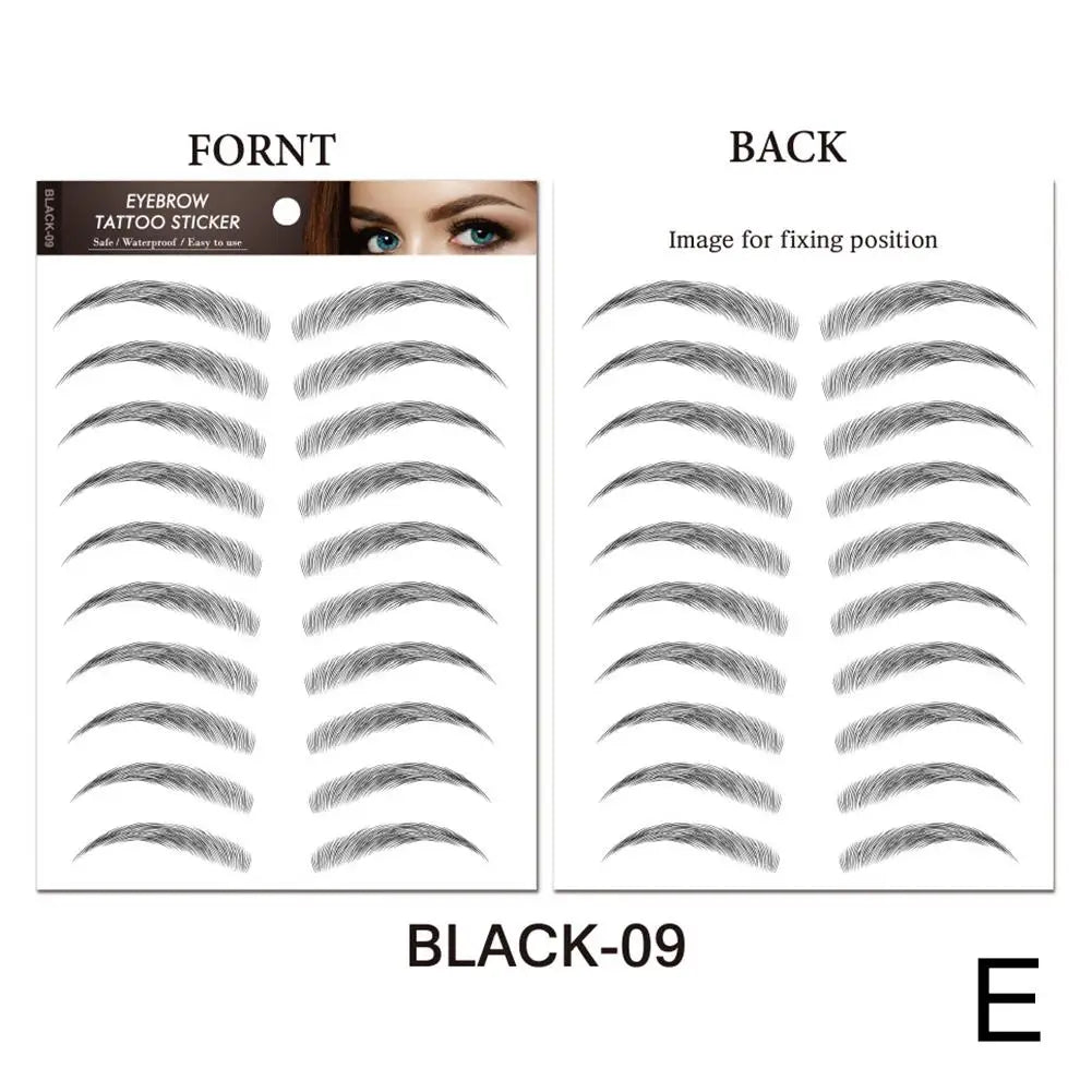 6D Hair Like Eyebrows Stickers Makeup Waterproof Eyebrow Eyebrow Long Natural Hair-liked Authentic Eyebrow Tattoo Sticker