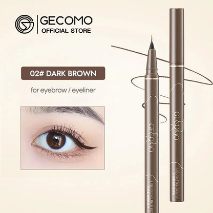 GECOMO Liquid Eyeliner 0.01mm Super Slim Waterproof Quick Dry Long Lasting Color No Smudging Eyeliner Pencil