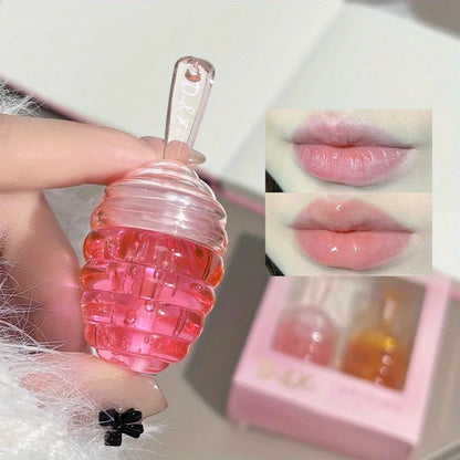 Small Honeypot Lip Oil Moisturizing and Fading Lip Pattern Water Lip Balm Dudu Lips