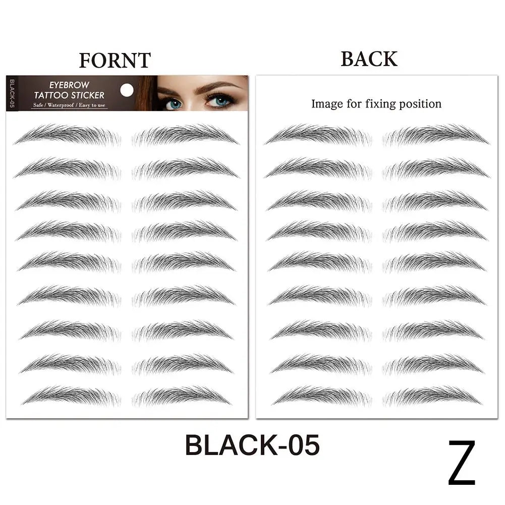 6D Hair Like Eyebrows Stickers Makeup Waterproof Eyebrow Eyebrow Long Natural Hair-liked Authentic Eyebrow Tattoo Sticker