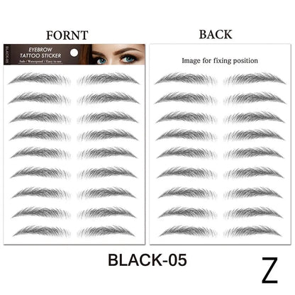 6D Hair Like Eyebrows Stickers Makeup Waterproof Eyebrow Eyebrow Long Natural Hair-liked Authentic Eyebrow Tattoo Sticker