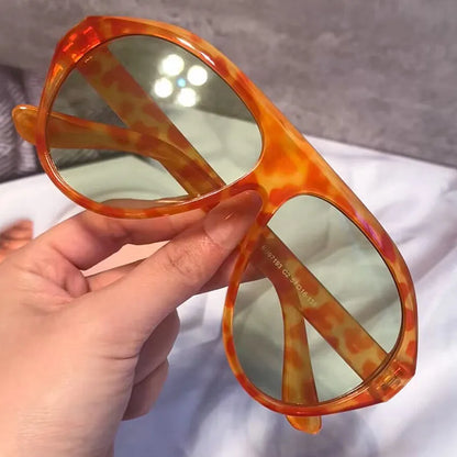vintage oversized one piece gradient sunglasses women new fashion leopard print elegant sun glasses ladies trendy cat eye shades