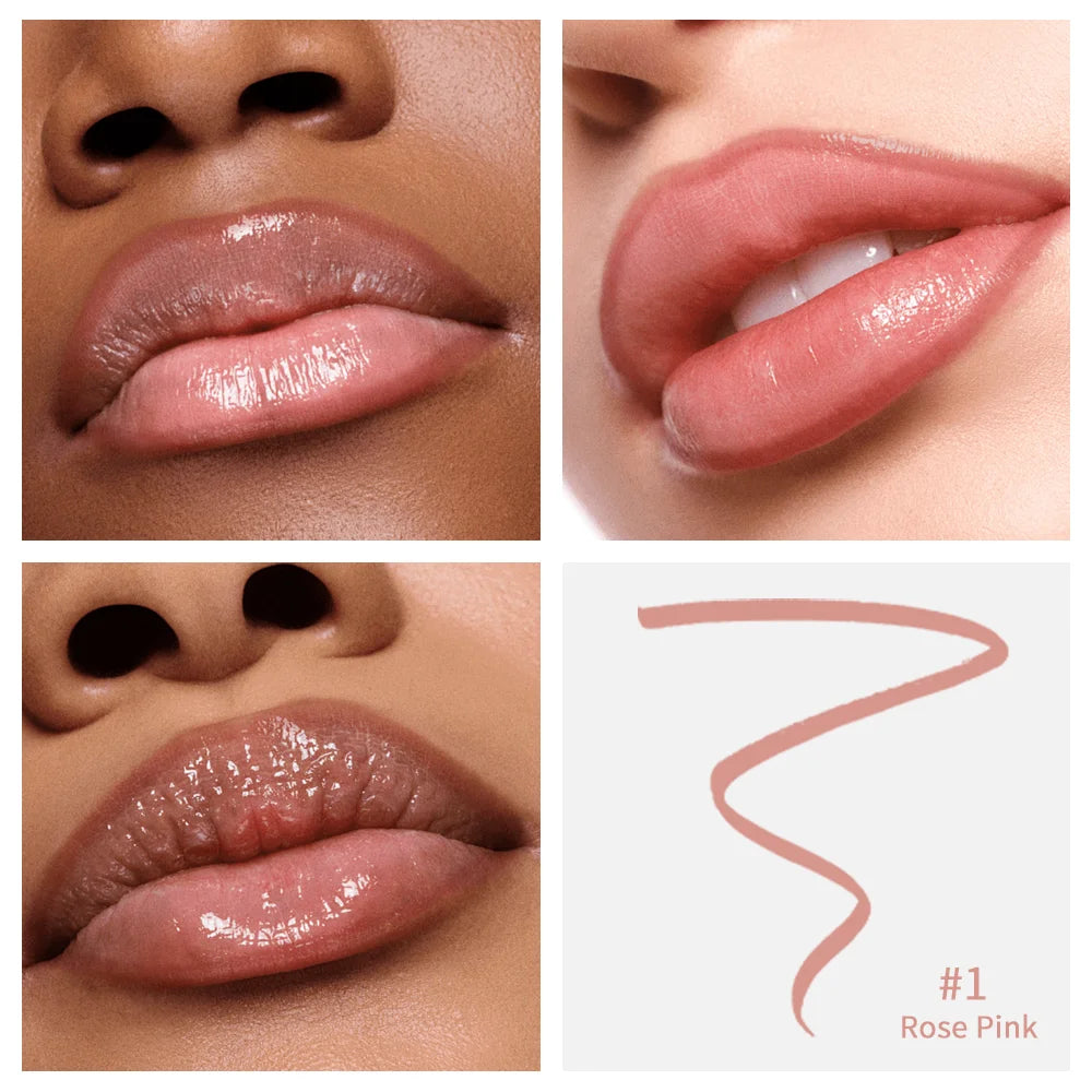 Waterproof Lip Liner Peel Off Tattoo Lipgloss Waterproof Long Lasting Matte Lip Tint Brown Contour