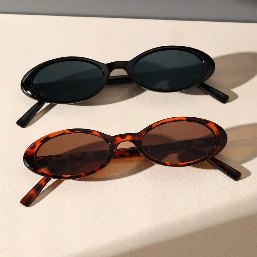 Sexy Small Oval Women's Sunglasses 2025 New Fashion Leopard Brown Hot Sun Glasses Female Retro Colorful Shade Eyeglass