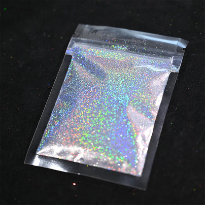 Laser Holographic Rainbow Nail Glitter 0.2MM Sparkly Nails Glitter Powder 10G/5G Dazzling Glitter Dust DIY Nail Art Decoration