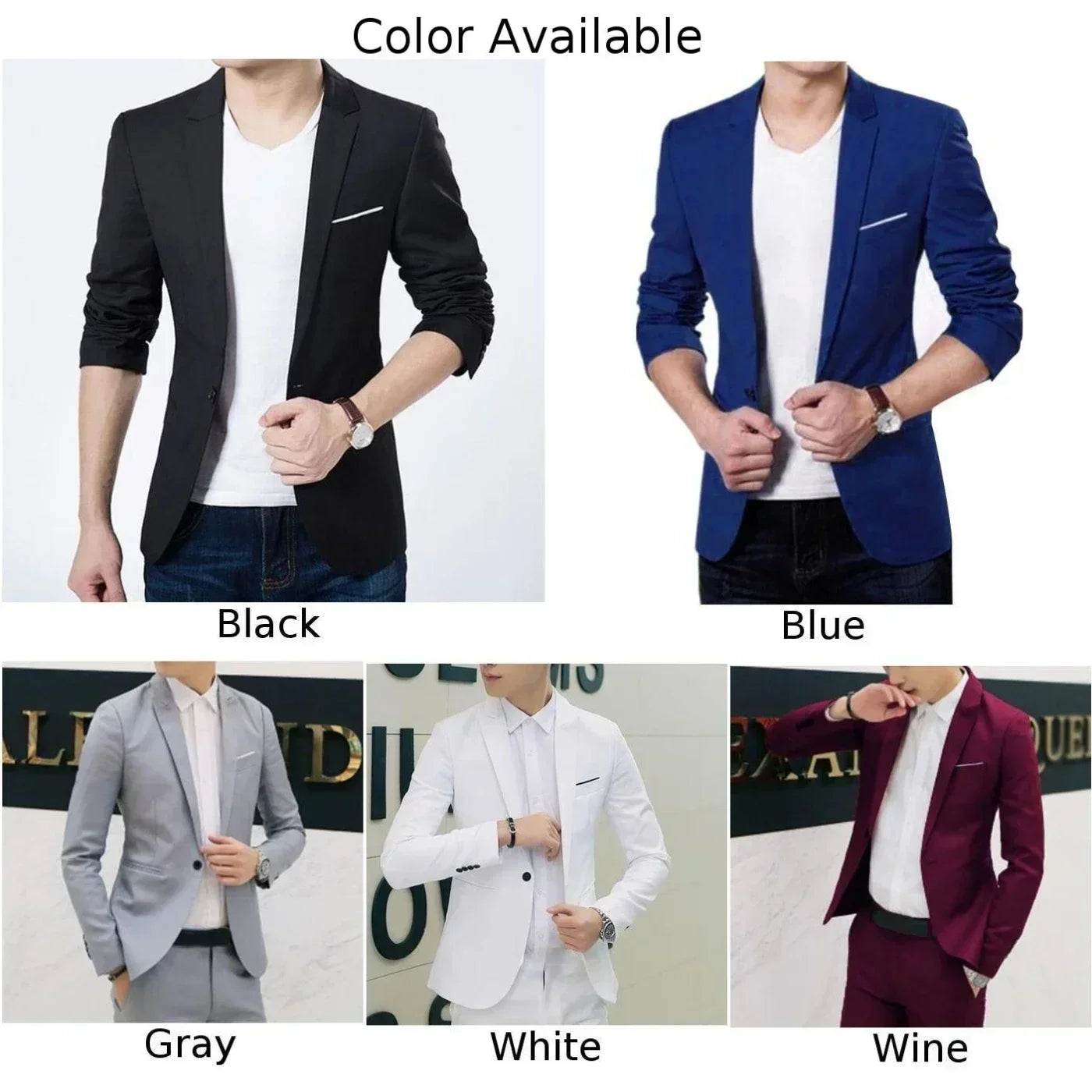 Mens Blazers Coat Autumn Spring Lightweight