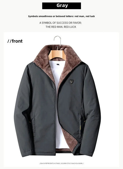 Winter Fleece-Lined Thickened Woolen Jacket