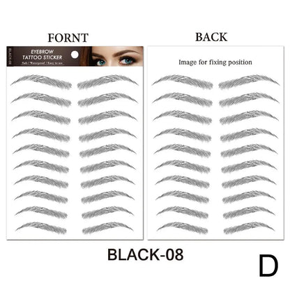 6D Hair Like Eyebrows Stickers Makeup Waterproof Eyebrow Eyebrow Long Natural Hair-liked Authentic Eyebrow Tattoo Sticker