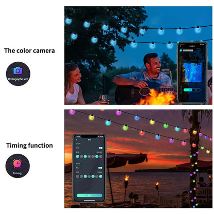 Smart APP RGB String Lights 33Ft 50Bulbs