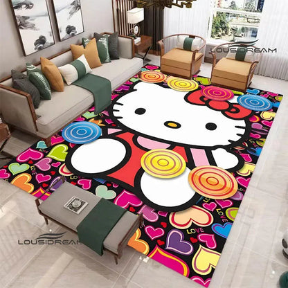 3D Cute Hello Cat K-Kittys printed carpet kitchen mats Non-slip carpet outdoor carpets area rug Home bedroom decor birthday gift