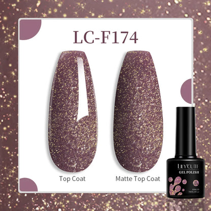 LILYCUTE 129 Colors 7ML Nail Gel Polish Nail Supplies Vernis Semi Permanent Nail Art Manicure Soak Off LED UV Gel Nail Varnishes