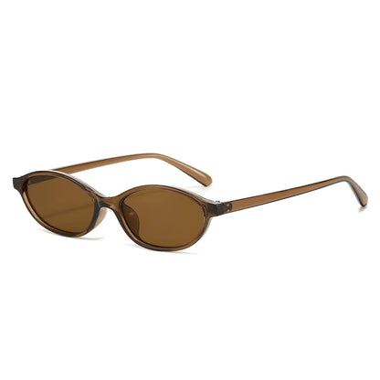 Women's Leopard Brown Sunglasses Fashion Brand Small Frame Sun Glasses Ladies Retro Oval Eyewear Shade Oculus De Sol