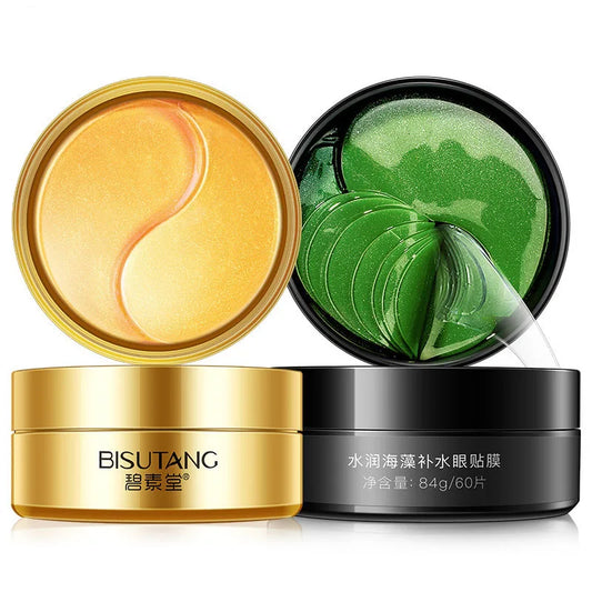 60pcs Seaweed Gold Eye Mask Anti Dark Circles Eyes Bag Firming Moisturizing Crystal Collagen Eye Patches Skin Care for Eye