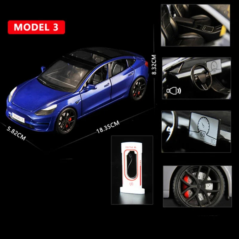 Tesla Model 3 Model Y Alloy Car Model Diecast Metal Toy Vehicles