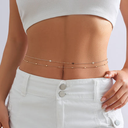 PuRui Sexy Crystal Glass Belly Belt Waist Chain Women Summer Beach Bikinis Festival Accessories Body Chain Jewelry Accessories