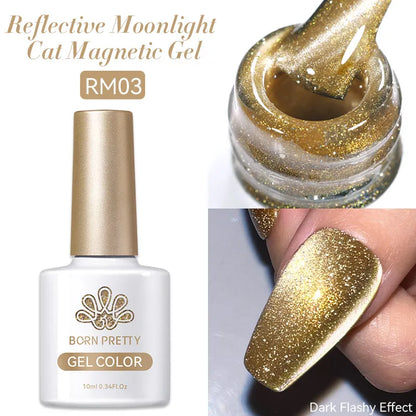 BORN PRETTY 10ml Water Light Cat Magnetic Gel Nail Polish Vernis Semi Permanent Soak Off Crystal Gel Polish For Nails Manicure