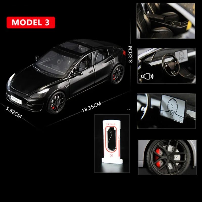 Tesla Model 3 Model Y Alloy Car Model Diecast Metal Toy Vehicles