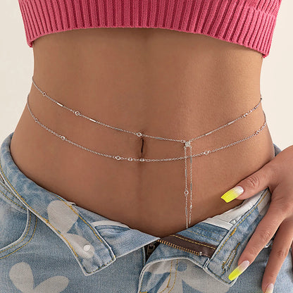 PuRui Sexy Crystal Glass Belly Belt Waist Chain Women Summer Beach Bikinis Festival Accessories Body Chain Jewelry Accessories