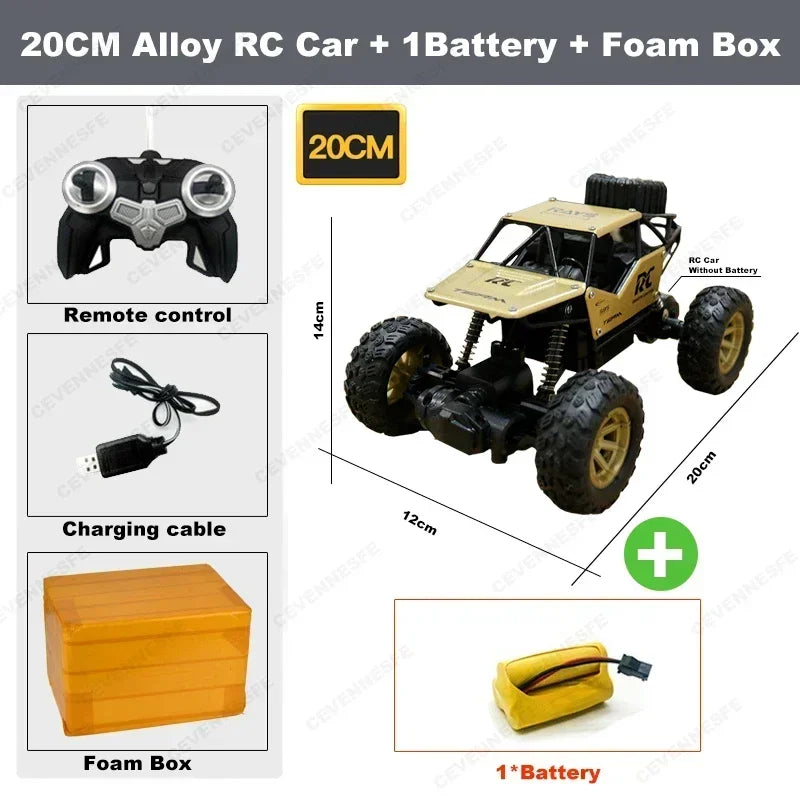 New 4WD RC Cars Off Road Remote Control Cars Radio Buggy Truck Racing Drift with Led Lights RTR Vehicle for Children’s Toy Gifts