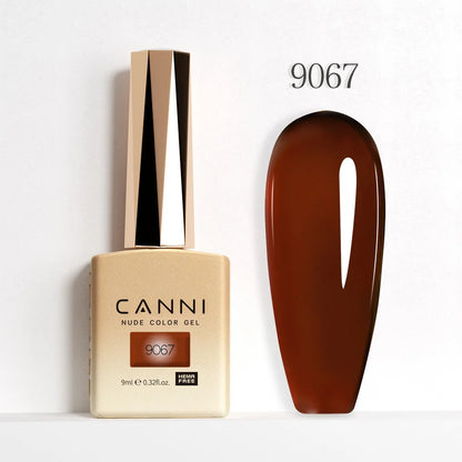 CANNI Hema Free Nail Gel Polish Christmas Red Color Collection Semi Permanent Nail Dehydrator Primer 9ml French Gorgeous Color