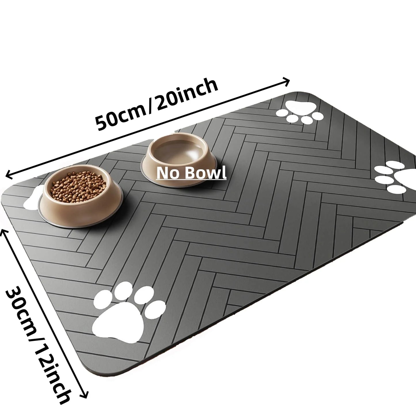 Pet Feeding Mat-Absorbent Pet Placemat for Food and Water Bowl,