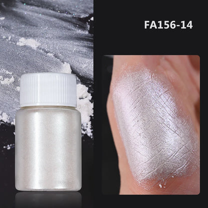 1Bottle Pink/White Pearlescent Nail Art Powder Glitter Mermaid Chrome Mica Pigment For Manicure Decorations Pearl Rubbing Dust