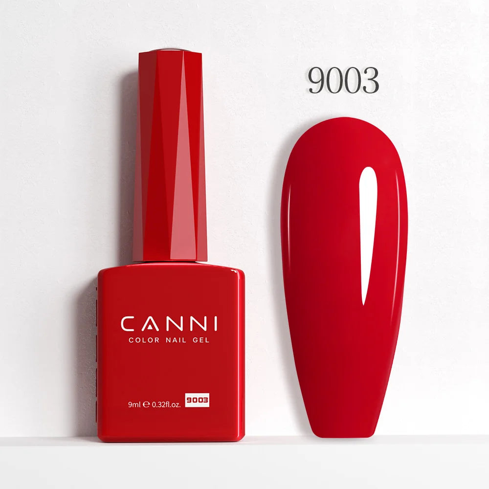 CANNI Hema Free Nail Gel Polish Christmas Red Color Collection Semi Permanent Nail Dehydrator Primer 9ml French Gorgeous Color