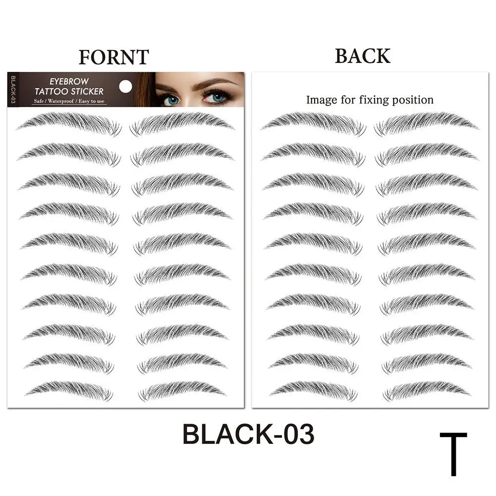 6D Hair Like Eyebrows Stickers Makeup Waterproof Eyebrow Eyebrow Long Natural Hair-liked Authentic Eyebrow Tattoo Sticker