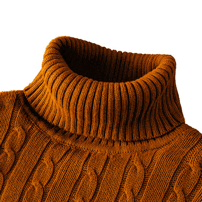 2025 New Turtleneck Sweater Casual Men's Rollneck Knitted Sweater