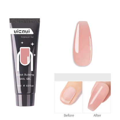 Pink/Clear/White Solid Builder Gel For Nails Hard Gel Extension Builder Nail Gel,Non-Sticky 3D Sculpture Diy Nail Poly Art Gel