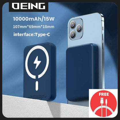 Magnetic Powerbank For iPhone Type-C External Auxiliary Battery Portable Wireless Charger For Apple Original Magsafe Power Bank