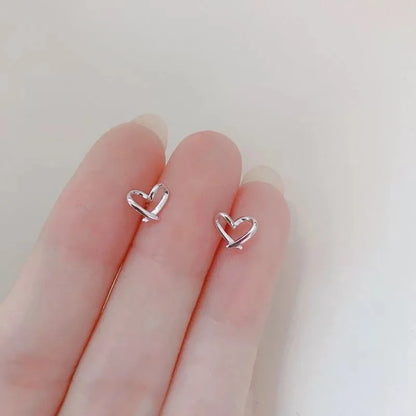 New Heart Stud Earrings for Women