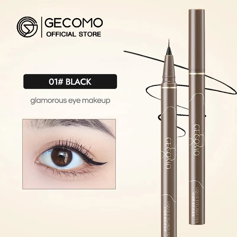 GECOMO Liquid Eyeliner 0.01mm Super Slim Waterproof Quick Dry Long Lasting Color No Smudging Eyeliner Pencil