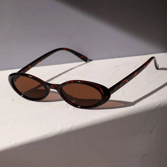 Sexy Small Oval Women's Sunglasses 2025 New Fashion Leopard Brown Hot Sun Glasses Female Retro Colorful Shade Eyeglass