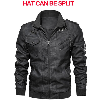 New Men's Leather Jackets Autumn Casual